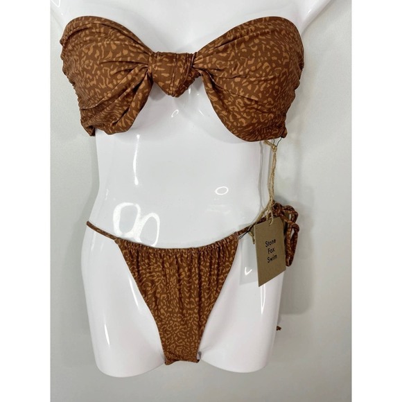 Stone Fox SWIM LELE TOP & RIVER BOTTOM TWO PIECES SET in WILD CAT MEDIUM NWT - Picture 14 of 16
